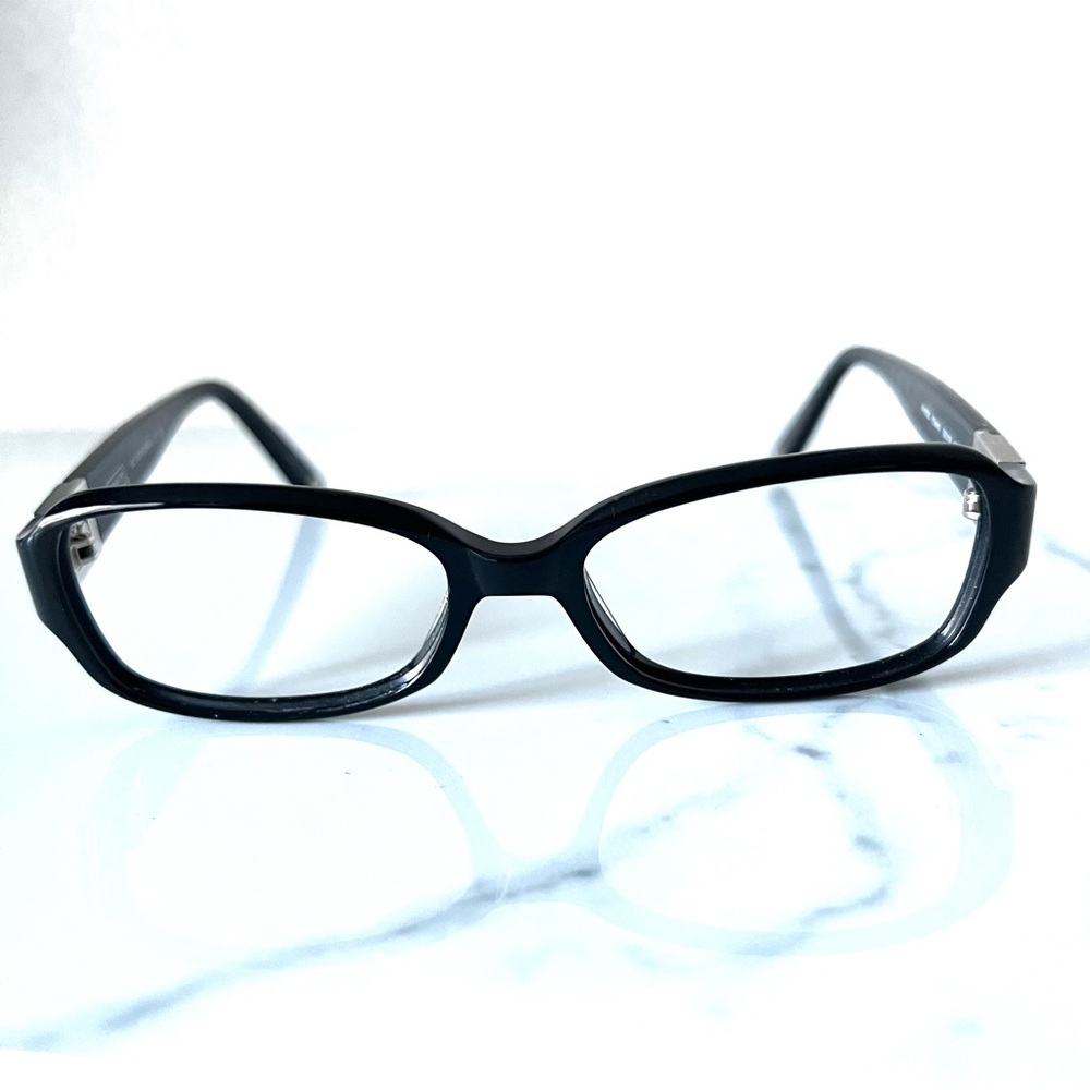 Coach Black Glasses Rectangular Frame W Silver Ac… - image 2